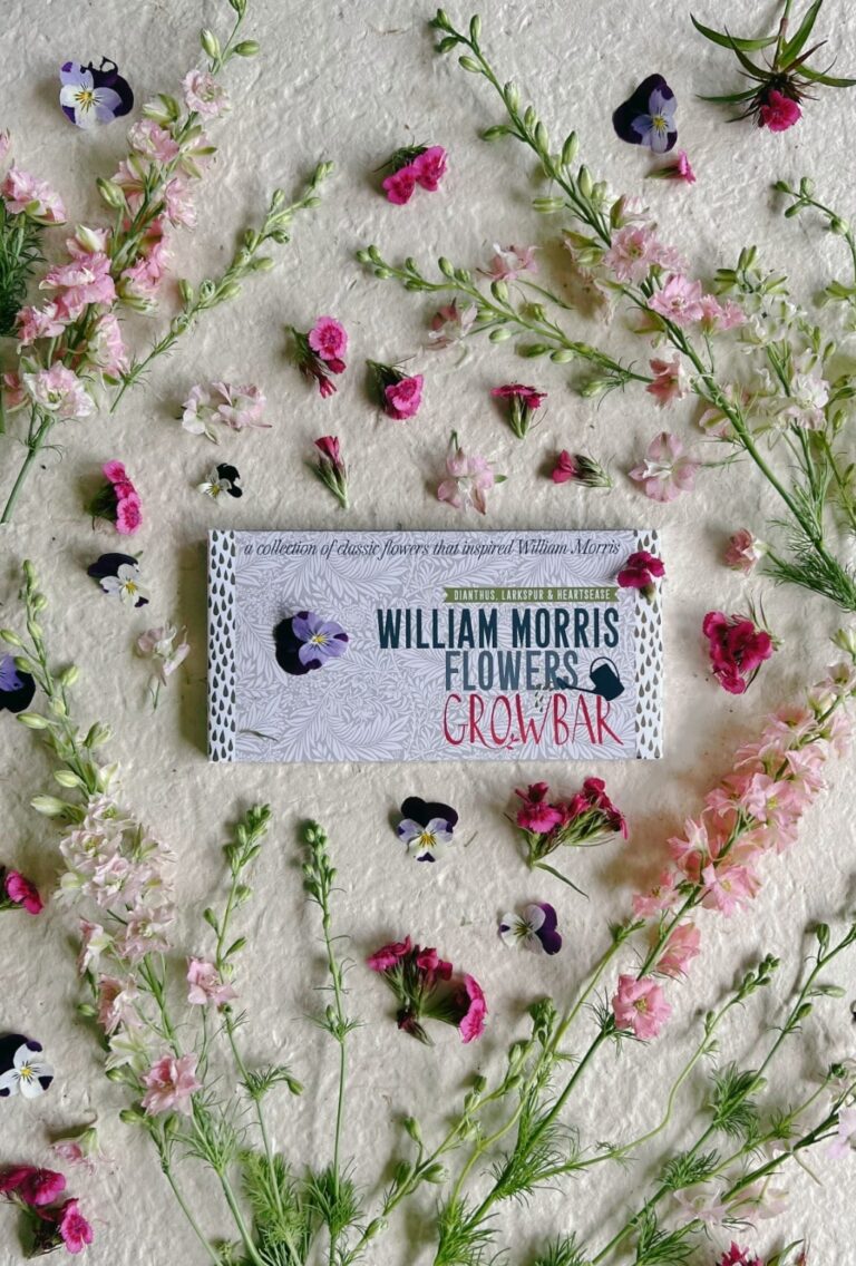 The William Morris Bar being shown with the different flowers from the bar.