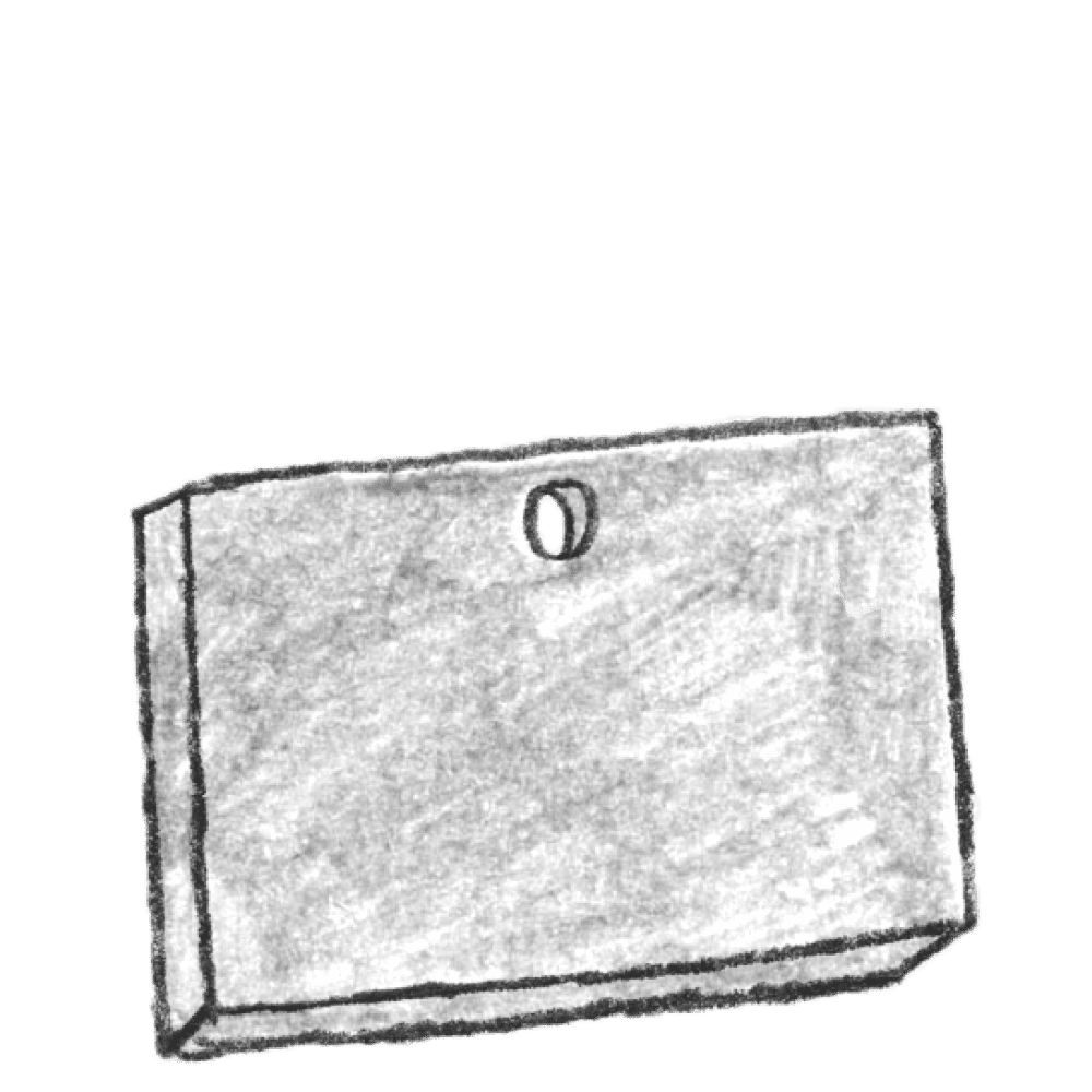 Illustration of a plain square slate.