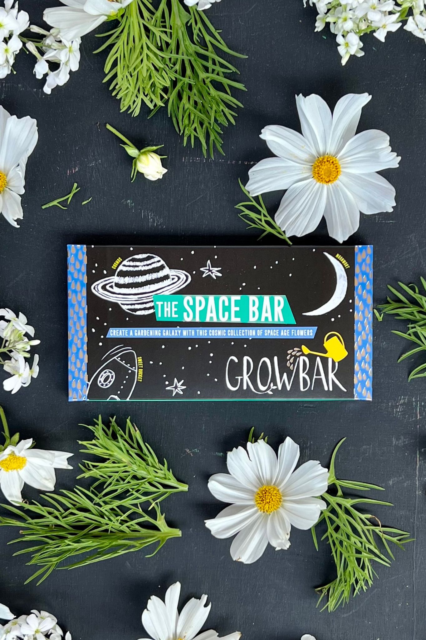 The Space Bar being shown with different plants and flowers from the bar.