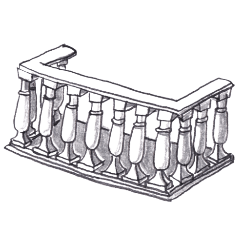 Balcony illustration for plant growing.