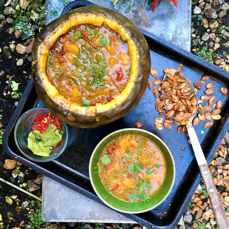 The Gluttonous Gardener Pumpkin Laksa Recipe
